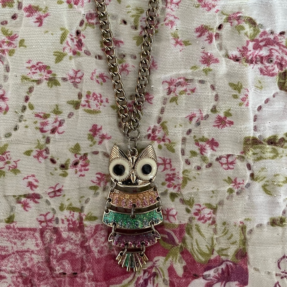 Gold Owl Pendant Necklace